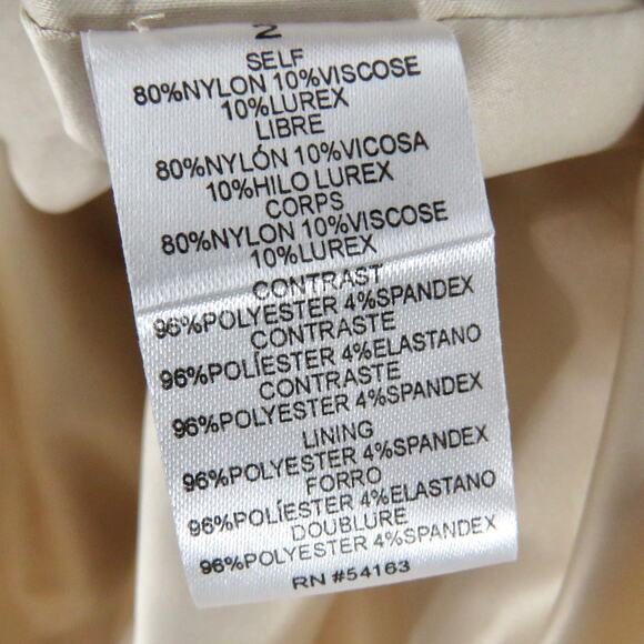 Jessica Simpson Black & Gold Lace A-Line Mini Dress Formal Size 2 - Picture 6 of 7